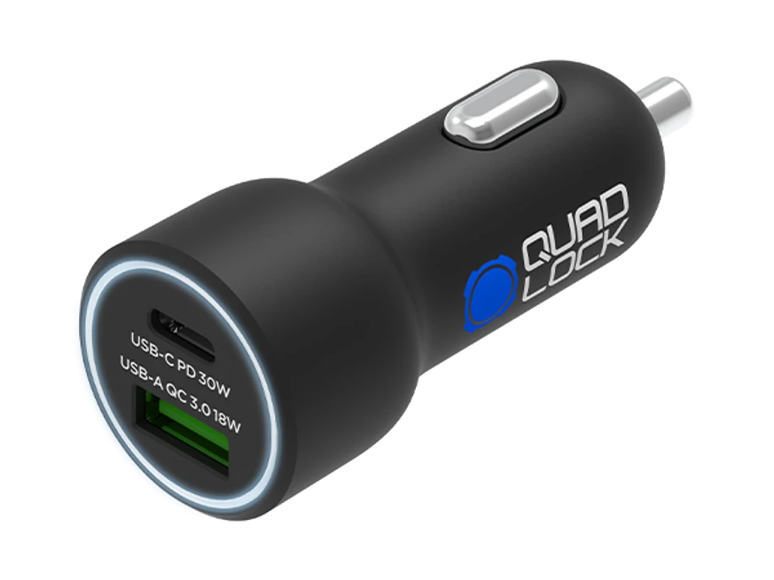 Quadlock - Dual USB 12V Car Charger
