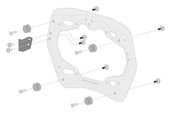 Adapter kit for PRO side carrier - MAKINA MOTO